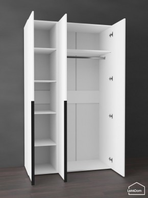 Шкаф Linnea MHR-3-1 2050х1200х510 (Белый-М 11.1.2) в Чебаркуле - chebarkul.ok-mebel.com | фото 4