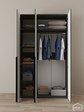 Шкаф Linnea MHR-3-1 2050х1200х510 (Графит-М 11.1.25) в Чебаркуле - chebarkul.ok-mebel.com | фото 4