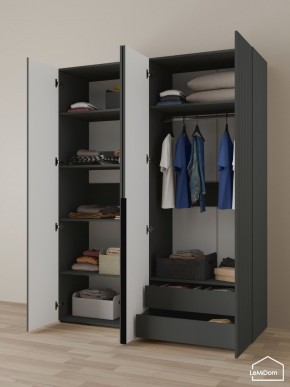 Шкаф Linnea MHR-4-2 2050х1600х510 (Графит-М 11.1.25) в Чебаркуле - chebarkul.ok-mebel.com | фото 5