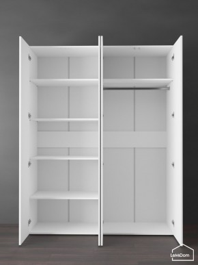 Шкаф Linnea MHR-4PO-1 2050х1600х510 (Белый-М 11.1.2) в Чебаркуле - chebarkul.ok-mebel.com | фото 4