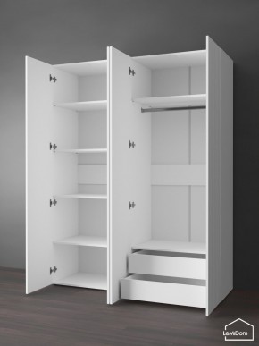 Шкаф Linnea MHR-4PO-2 2050х1600х510 (Белый-М 11.1.2) в Чебаркуле - chebarkul.ok-mebel.com | фото 6