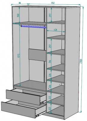 Шкаф Мальта H217 в Чебаркуле - chebarkul.ok-mebel.com | фото 2