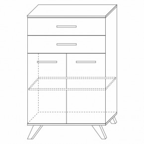 Шкаф низкий Вега Скандинавия в Чебаркуле - chebarkul.ok-mebel.com | фото 7