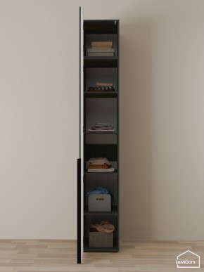 Шкаф с антресолью Linnea MHR-1A-2 2450х400х510 (Графит-М 11.1.25) в Чебаркуле - chebarkul.ok-mebel.com | фото 4