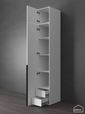 Шкаф с антресолью Linnea MHR-1A-4 2450х400х510 (Белый-М 11.1.1) в Чебаркуле - chebarkul.ok-mebel.com | фото 5