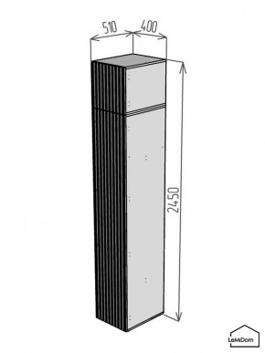 Шкаф с антресолью Linnea MHR-1A-4 2450х400х510 (ДВ-М 11.1.25) в Чебаркуле - chebarkul.ok-mebel.com | фото 2