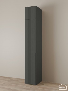 Шкаф с антресолью Linnea MHR-1A-4 2450х400х510 (Графит-М 11.1.25) в Чебаркуле - chebarkul.ok-mebel.com | фото