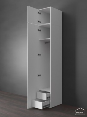 Шкаф с антресолью Linnea MHR-1POA-3 2450х400х510 (Белый-М 11.1.2) в Чебаркуле - chebarkul.ok-mebel.com | фото 6