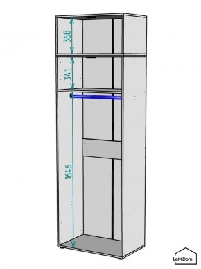 Шкаф с антресолью Linnea MHR-2A-1 2450х800х510 (Белый-М 11.1.2) в Чебаркуле - chebarkul.ok-mebel.com | фото 3