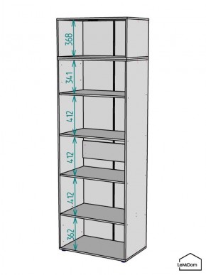 Шкаф с антресолью Linnea MHR-2A-2 2450х800х510 (ДВ-М 11.1.25) в Чебаркуле - chebarkul.ok-mebel.com | фото 3