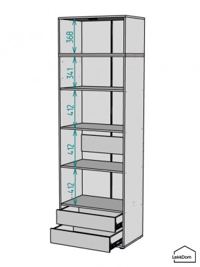 Шкаф с антресолью Linnea MHR-2POA-4 2450х800х510 (Белый-М 11.1.2) в Чебаркуле - chebarkul.ok-mebel.com | фото 3