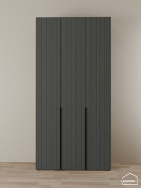 Шкаф с антресолью Linnea MHR-3A-1 2450х1200х510 (Графит-М 11.1.25) в Чебаркуле - chebarkul.ok-mebel.com | фото