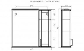 Шкаф-зеркало Charlie 80 правый Домино (DCh2520HZ) в Чебаркуле - chebarkul.ok-mebel.com | фото 9