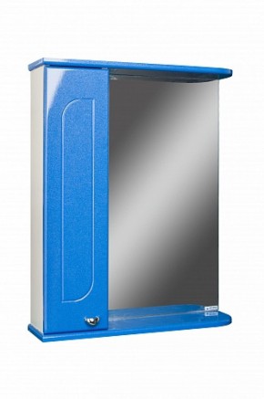Шкаф-зеркало Радуга Синий металлик 55 левый АЙСБЕРГ (DA1129HZR) в Чебаркуле - chebarkul.ok-mebel.com | фото 1