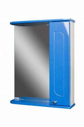 Шкаф-зеркало Радуга Синий металлик 55 правый АЙСБЕРГ (DA1129HZR) в Чебаркуле - chebarkul.ok-mebel.com | фото 2