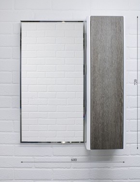 Шкаф-зеркало Uno 60 Дуб серый левый/правый Домино (DU1503HZ) в Чебаркуле - chebarkul.ok-mebel.com | фото 7