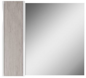 Шкаф-зеркало Uno 80 Дуб серый левый/правый Домино (DU1504HZ) в Чебаркуле - chebarkul.ok-mebel.com | фото 2
