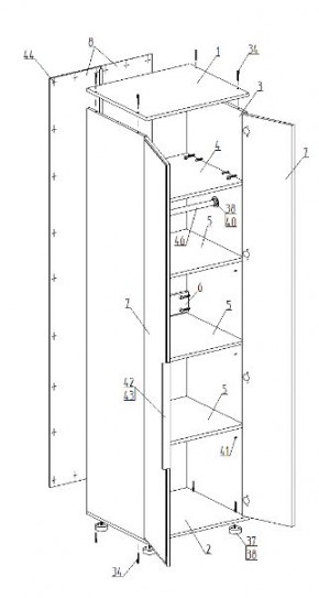 Спальный гарнитур "Лео" (модульный) в Чебаркуле - chebarkul.ok-mebel.com | фото 10