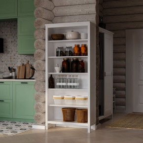 Стеллаж 00 Кантри, массив сосны, цвет белый в Чебаркуле - chebarkul.ok-mebel.com | фото 4
