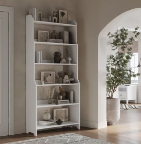 Стеллаж Вествик, массив сосны, цвет белый в Чебаркуле - chebarkul.ok-mebel.com | фото 3