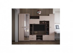 Стенка Марта 11 (Ясень темный/светлый) в Чебаркуле - chebarkul.ok-mebel.com | фото 2