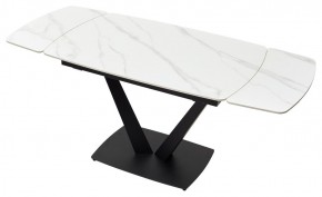 Стол ALATRI 120 MATT WHITE MARBLE SOLID CERAMIC / BLACK, ®DISAUR в Чебаркуле - chebarkul.ok-mebel.com | фото 4