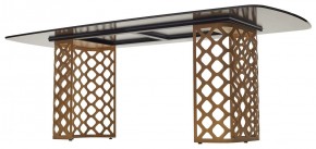 Стол CHIAVARI 220 KL-188 Контрастный мрамор матовый, итальянская керамика / Шампань, ®DISAUR в Чебаркуле - chebarkul.ok-mebel.com | фото 5