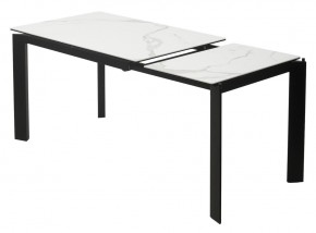 Стол CORNER 120 HIGH GLOSS STATUARIO керамика, стекло/ черный каркас, ®DISAUR в Чебаркуле - chebarkul.ok-mebel.com | фото 4
