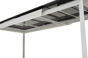 Стол CREMONA 140 HIGH GLOSS STATUARIO Белый мрамор глянцевый, керамика/ белый каркас, ®DISAUR в Чебаркуле - chebarkul.ok-mebel.com | фото 2