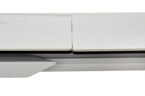 Стол CREMONA 140 HIGH GLOSS STATUARIO Белый мрамор глянцевый, керамика/ белый каркас, ®DISAUR в Чебаркуле - chebarkul.ok-mebel.com | фото 3