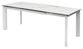 Стол CREMONA 140 HIGH GLOSS STATUARIO Белый мрамор глянцевый, керамика/ белый каркас, ®DISAUR в Чебаркуле - chebarkul.ok-mebel.com | фото 4