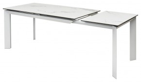 Стол CREMONA 140 HIGH GLOSS STATUARIO Белый мрамор глянцевый, керамика/ белый каркас, ®DISAUR в Чебаркуле - chebarkul.ok-mebel.com | фото 8