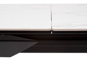 Стол CREMONA 140 HIGH GLOSS STATUARIO Белый мрамор глянцевый, керамика/ черный каркас, ®DISAUR в Чебаркуле - chebarkul.ok-mebel.com | фото 5
