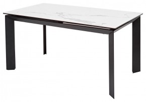 Стол CREMONA 140 HIGH GLOSS STATUARIO Белый мрамор глянцевый, керамика/ черный каркас, ®DISAUR в Чебаркуле - chebarkul.ok-mebel.com | фото 7