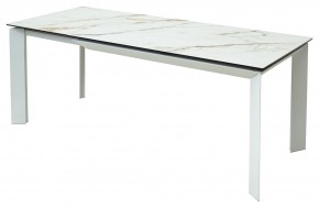 Стол CREMONA 160 KL-188 Контрастный мрамор / белый каркас, ®DISAUR в Чебаркуле - chebarkul.ok-mebel.com | фото 3