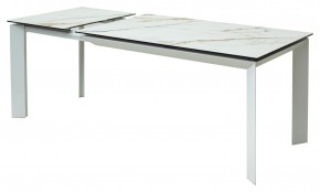 Стол CREMONA 160 KL-188 Контрастный мрамор / белый каркас, ®DISAUR в Чебаркуле - chebarkul.ok-mebel.com | фото 6