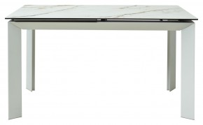 Стол CREMONA 160 KL-188 Контрастный мрамор / белый каркас, ®DISAUR в Чебаркуле - chebarkul.ok-mebel.com | фото 8