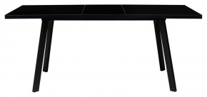 Стол ФИН 120 Черный, стекло/ Черный каркас М-City в Чебаркуле - chebarkul.ok-mebel.com | фото