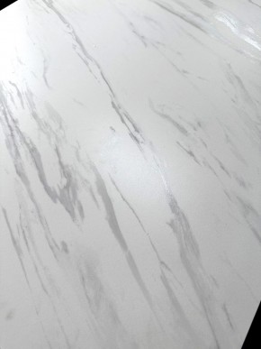 Стол MATERA 160 MARBLES KL-99 Белый мрамор матовый, итальянская керамика/ черный каркас, ®DISAUR в Чебаркуле - chebarkul.ok-mebel.com | фото 3