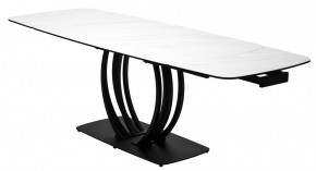 Стол MATERA 160 MARBLES KL-99 Белый мрамор матовый, итальянская керамика/ черный каркас, ®DISAUR в Чебаркуле - chebarkul.ok-mebel.com | фото 8