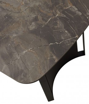 Стол RASMUS 160 KL-80 Серый мрамор, итальянская керамика / черный каркас, ®DISAUR в Чебаркуле - chebarkul.ok-mebel.com | фото 9