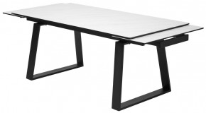 Стол VASTO 180 MARBLES KL-99 Белый мрамор матовый, итальянская керамика/ черный каркас, ®DISAUR в Чебаркуле - chebarkul.ok-mebel.com | фото 6