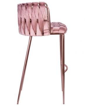 Стул барный DOBRIN EMMA ROSE GOLD, розовый велюр (VF-10) в Чебаркуле - chebarkul.ok-mebel.com | фото 3