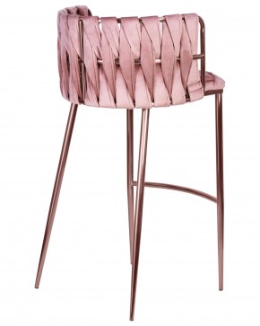 Стул барный DOBRIN EMMA ROSE GOLD, розовый велюр (VF-10) в Чебаркуле - chebarkul.ok-mebel.com | фото 4