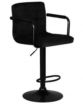Стул барный DOBRIN KRUGER ARM BLACK, черный вельвет (LAR-E2041-52) в Чебаркуле - chebarkul.ok-mebel.com | фото 2