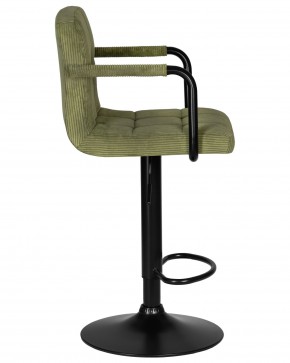 Стул барный DOBRIN KRUGER ARM BLACK, зеленый вельвет (LAR-E2041-7) в Чебаркуле - chebarkul.ok-mebel.com | фото 3