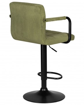 Стул барный DOBRIN KRUGER ARM BLACK, зеленый вельвет (LAR-E2041-7) в Чебаркуле - chebarkul.ok-mebel.com | фото 4