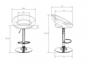 Стул барный DOBRIN MIRA LM-5001 (бордовый) в Чебаркуле - chebarkul.ok-mebel.com | фото 3