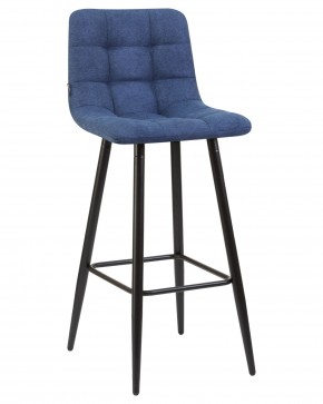 Стул барный DOBRIN NICOLE, черные матовые ножки, синяя ткань (UF860-14B) в Чебаркуле - chebarkul.ok-mebel.com | фото