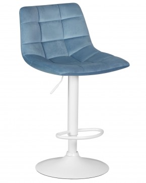 Стул барный DOBRIN TAILOR WHITE, пудрово-голубой велюр (MJ9-74) в Чебаркуле - chebarkul.ok-mebel.com | фото